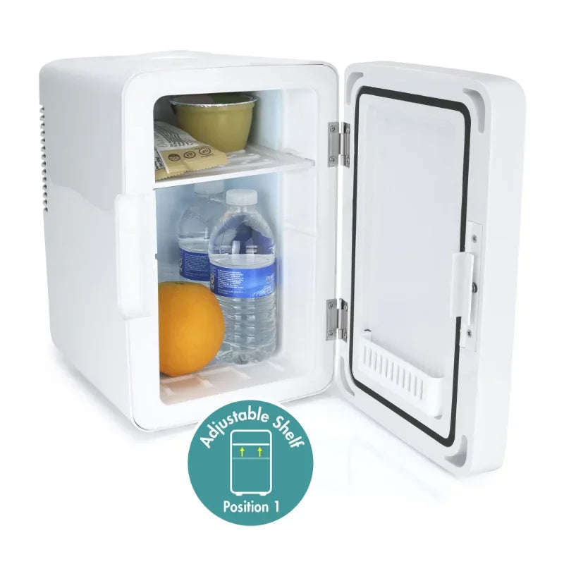 6L Mini Beauty & Skincare Refrigerator, LED lighted Glass Door